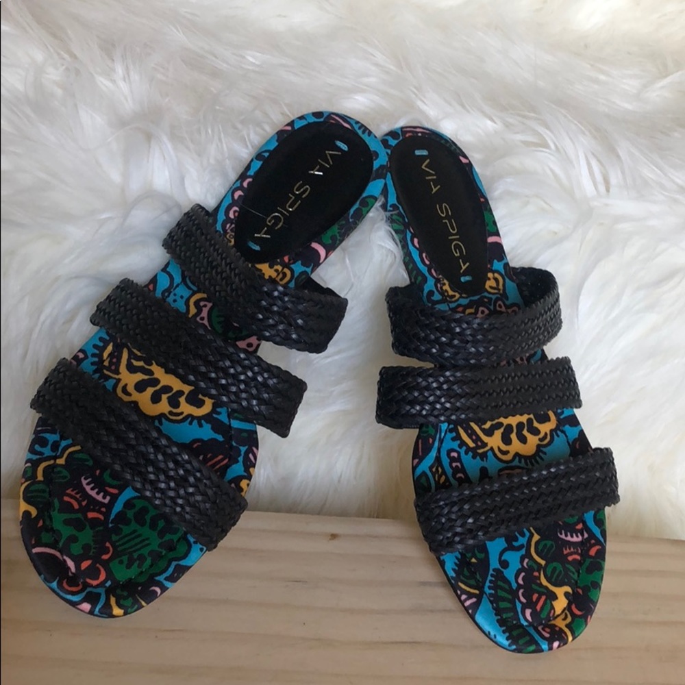 Via Spiga Flat Slide Sandal - Black 6